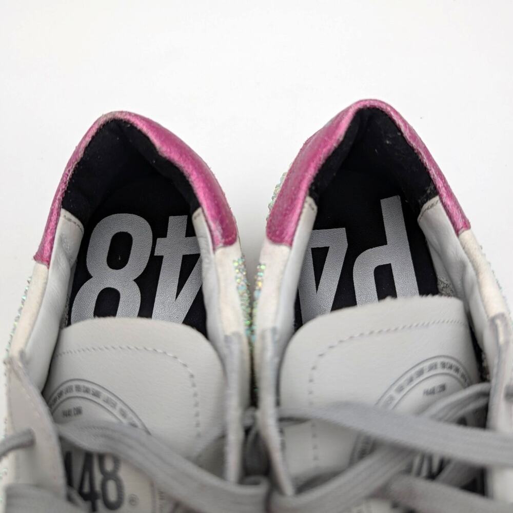 P448 Thea Platform Sneaker Shoes Lace-Up Women's White Size US8.5 EU39 - Picture 11 of 12